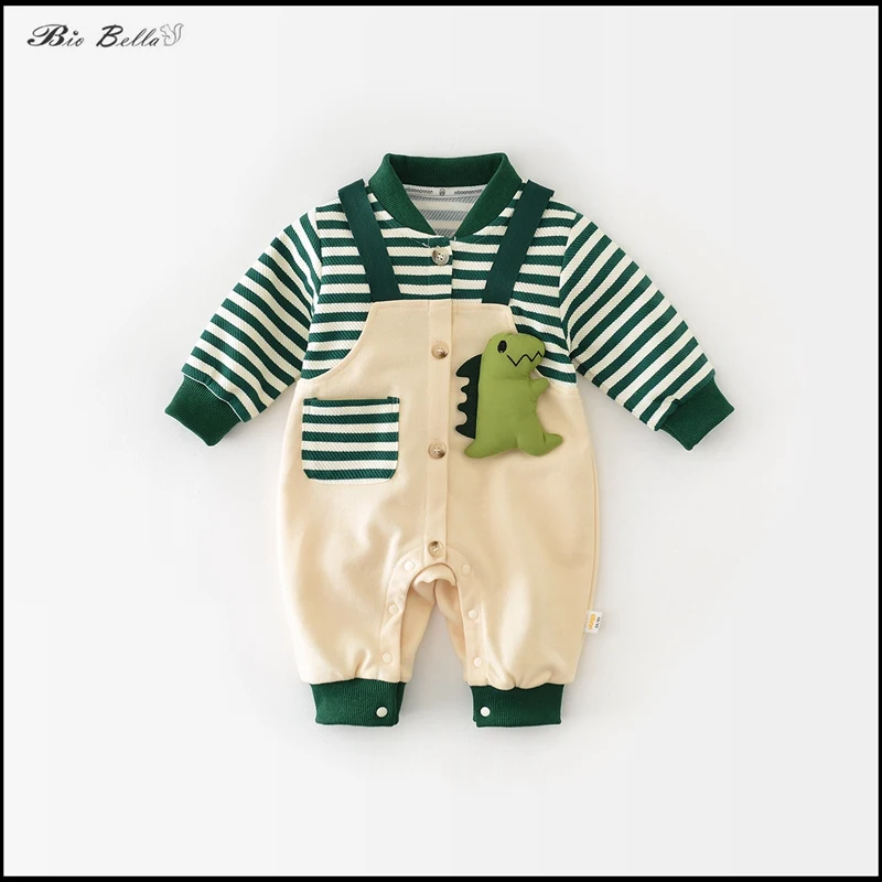 

Boy Baby Romper 100% Cotton Infant 3-24 Month Newborn Dinsour Full Sleeve Boy Girl Spring Autumn 2024 Overalls Bebes Clothing