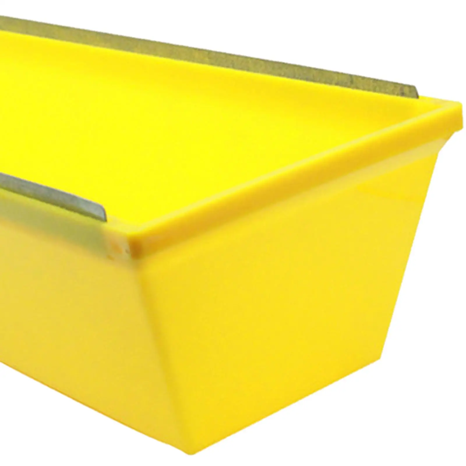 12&rdquo; Drywall Mud Pan Sheared Edges Easy to Clean Plastering Tapered Sides Heavy Duty with Scraping Bar Quicker Knife Cleaning drywall mud pan
