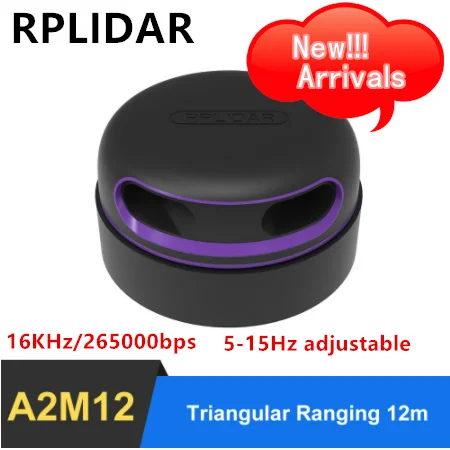 RPLIDAR A2M12 360 gradi 16KHz gamma Laser Scanne triangolare che vanno 12m lidar Mapper Rplidar Scanner Kit strumento di misurazione del sensore