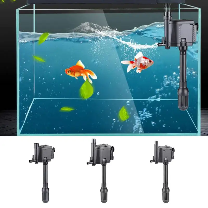 

Aquarium Filter Pump 3 In 1 Flow Adjustable Oxygenation Water Pump Fish Tank Filter Accessories For Filtration Home Supplies