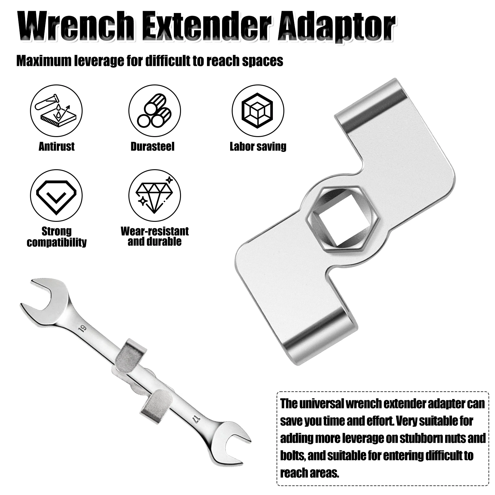 Oceanialend Wrench Extender Tool Bar Set & Wrench Extender