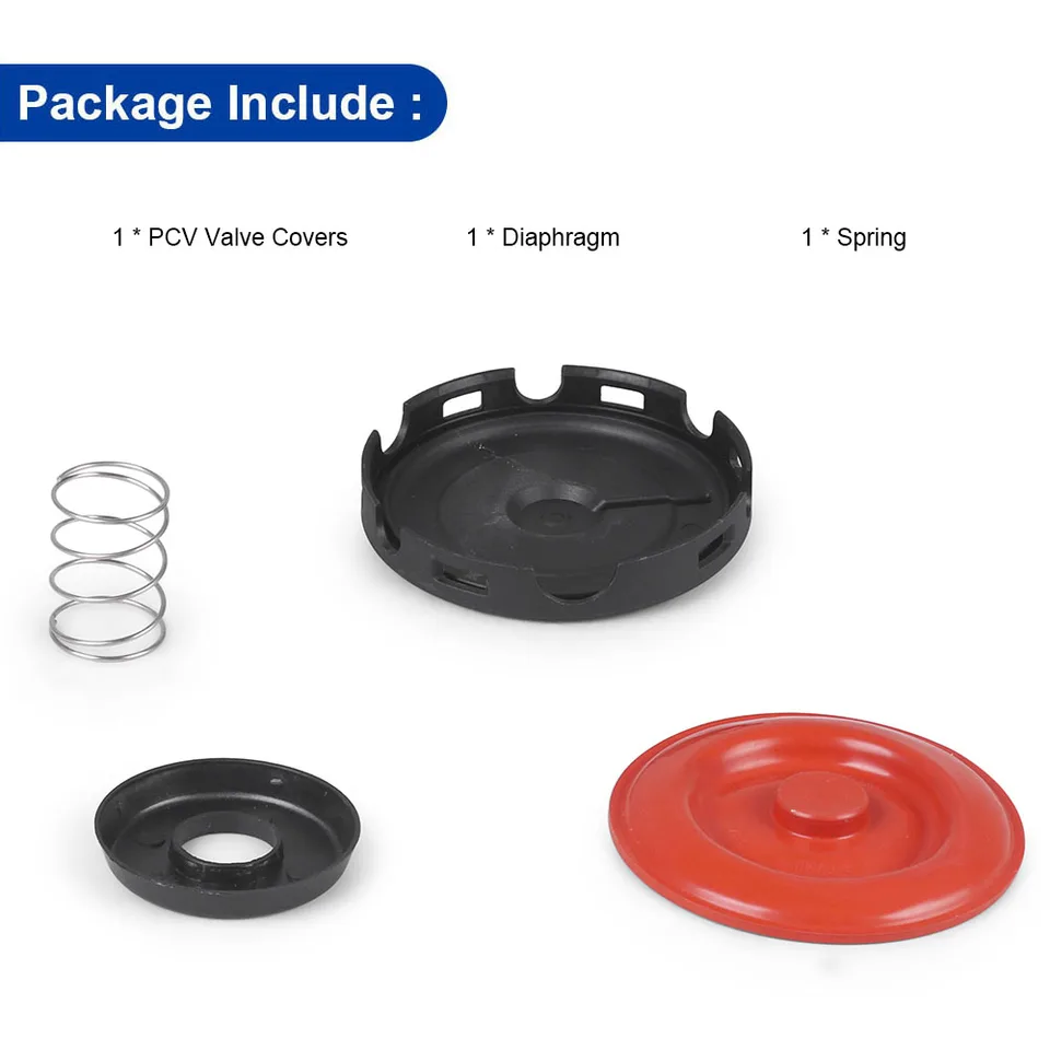 Kit Réparation Diaphragme Valve PCV – Métal/ABS Haute Résistance, Étanchéité Améliorée – Compatible Audi RS3, VW Golf – Améliore Performance Moteur