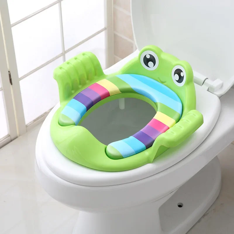 

Baby Child Potty Toilet Trainer Seat Step Stool Ladder Adjustable Training Chair Comfortable Cartoon Cute Toilet Seat for Childr