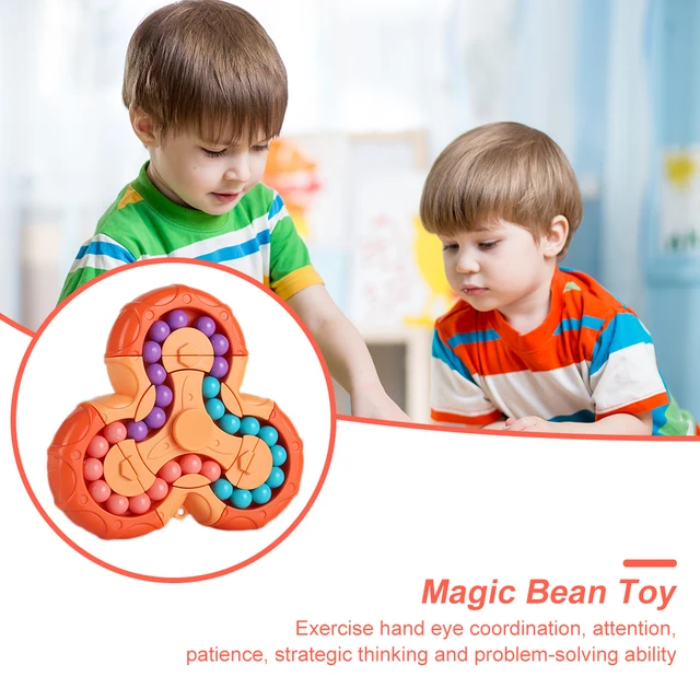 Rotating Bean Cube Stress Relief Toy Fingertip Intelligence Game Toy for Kids Anti-Stress Adults Kids Funny Game Best Gift 6