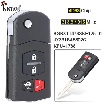 Keyforkess 313.8 / 315MHz 4 d63 KPU41788 BGBX1T478SKE125-01 muslimp Smart Remote Key Fob per Mazda 3 6 Miata MX5 2006-2015
