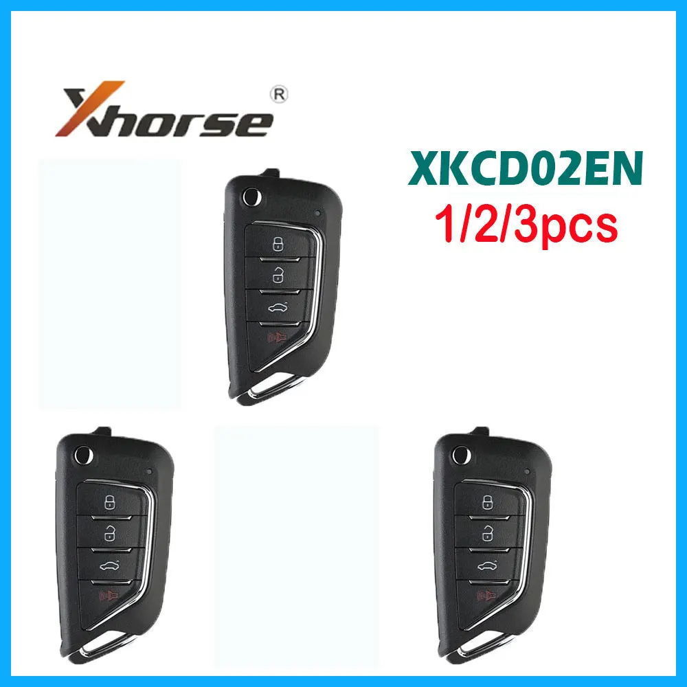 

1/2/3 шт. Универсальный провод Xhorse XKCD02EN VVDI дистанционный ключ 4 кнопки для Cadillac Автомобильный Дистанционный ключ для VVDI Mini Tool Max программатор