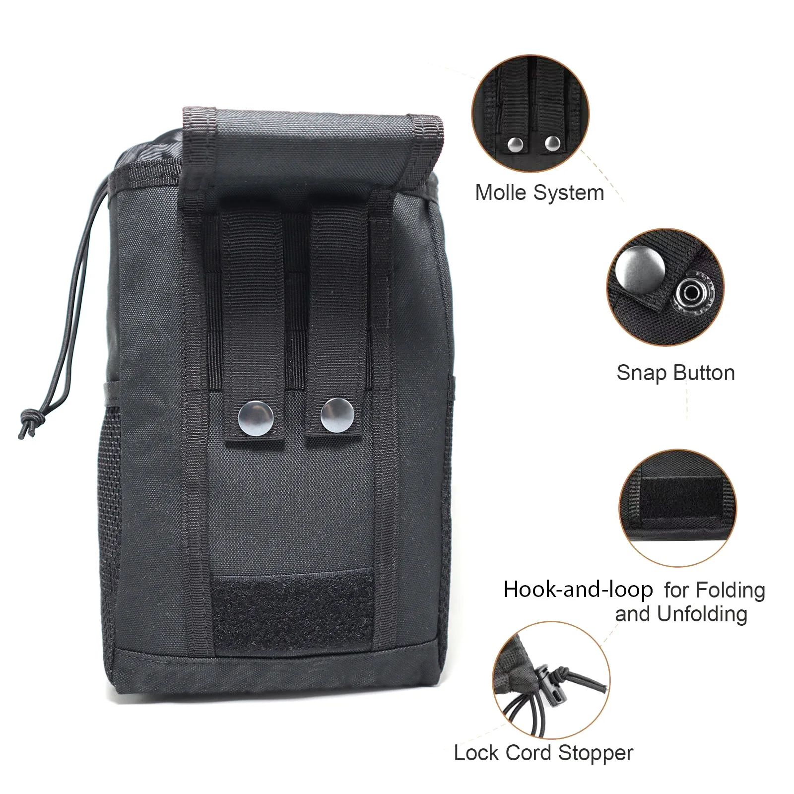 Tactical Molle Dump Pouch Roll-Up Drawstring Magazine Utility Pouch Folding Dump Bag Military Belt Ammo pouch