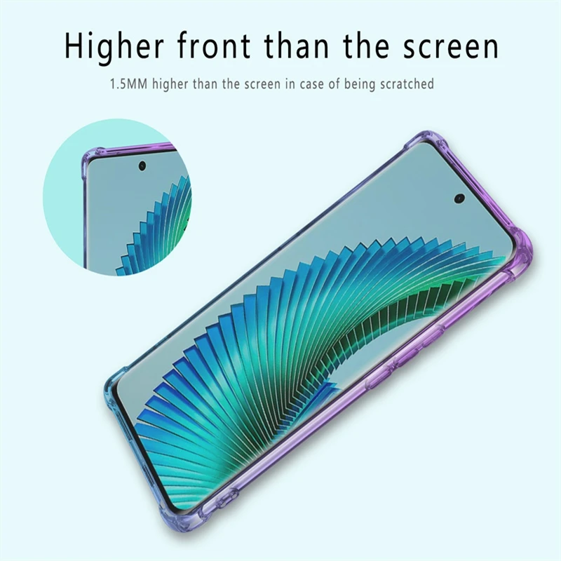 HONLEN Case For Honor Magic4 Lite 5G, 6.81 Inch Transparent Gradient - View #5