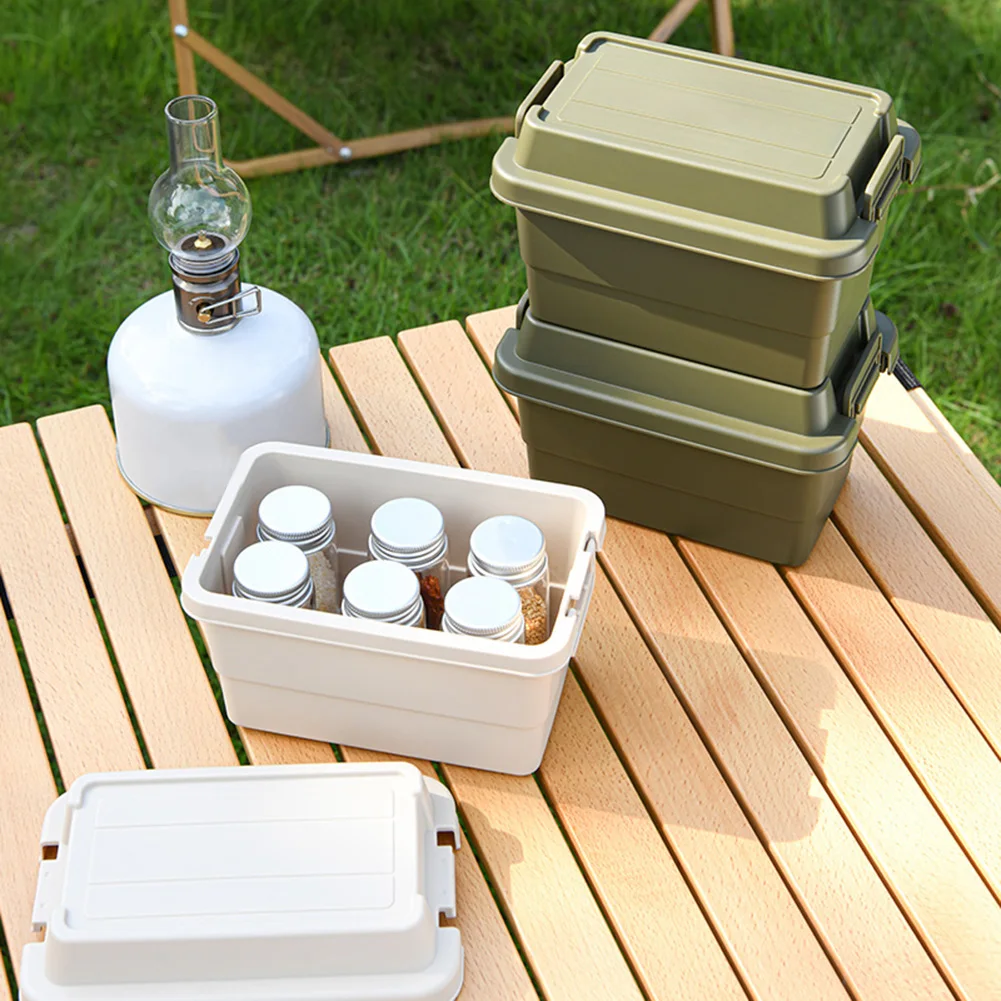 

Organizers Mini Seasoning Bottle Storage Box Large Capacity Camping Item Container For Hiking Storage Box