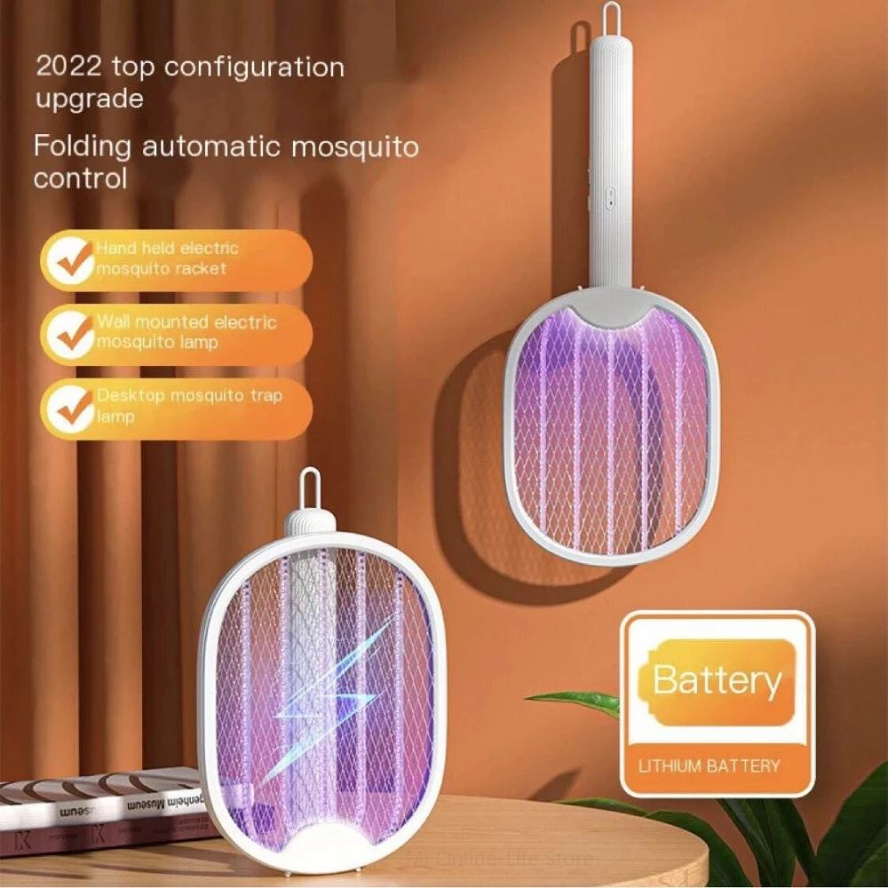 

Fold Mosquito Killer Lamp USB Rechargeable Household 2 In1 Bug Zapper Electric Shock Mosquito Swatter Fly Killer Trap