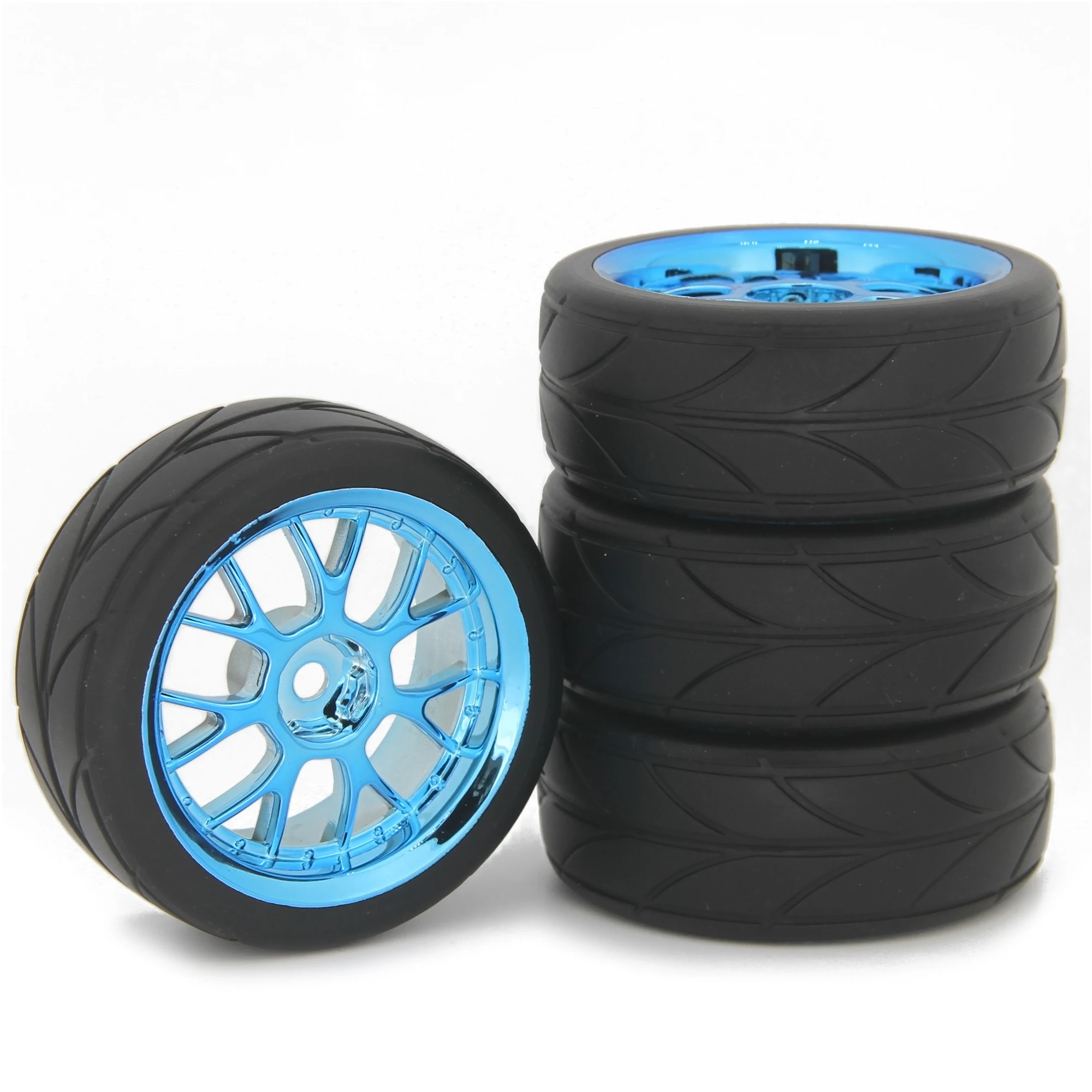 Pneus RC 1/10 65mm Hex 12mm - 4PCS Noir ou Pneus Seuls