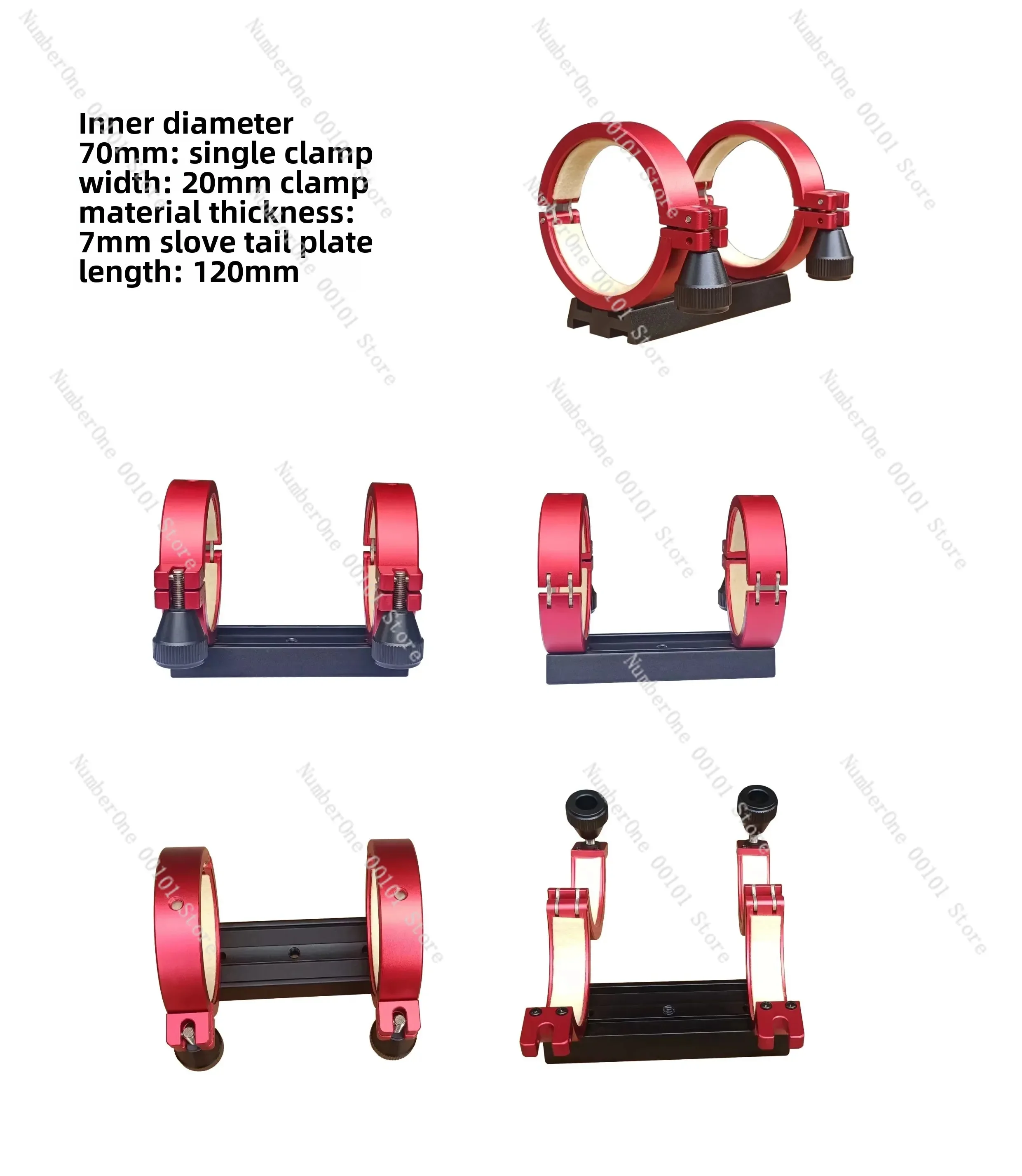 63-230mm Heavy Duty Telescope Mirror Mounting Ring Precision Aluminum Clamp for Astronomical Tube Optics