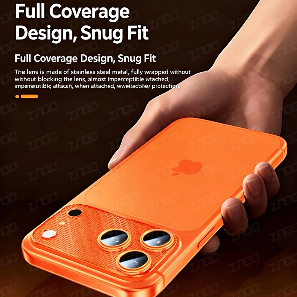 Premium Camera Lens Protector with Metal Mesh and Case Ring - Full Cover Glass with AR & AF Protection