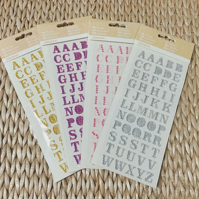 52 Pcs Alphabet Number Stickers Colorful Adhesive Letter Stickers For  Scrapbooking Decoration Arts DIY Crafts - AliExpress