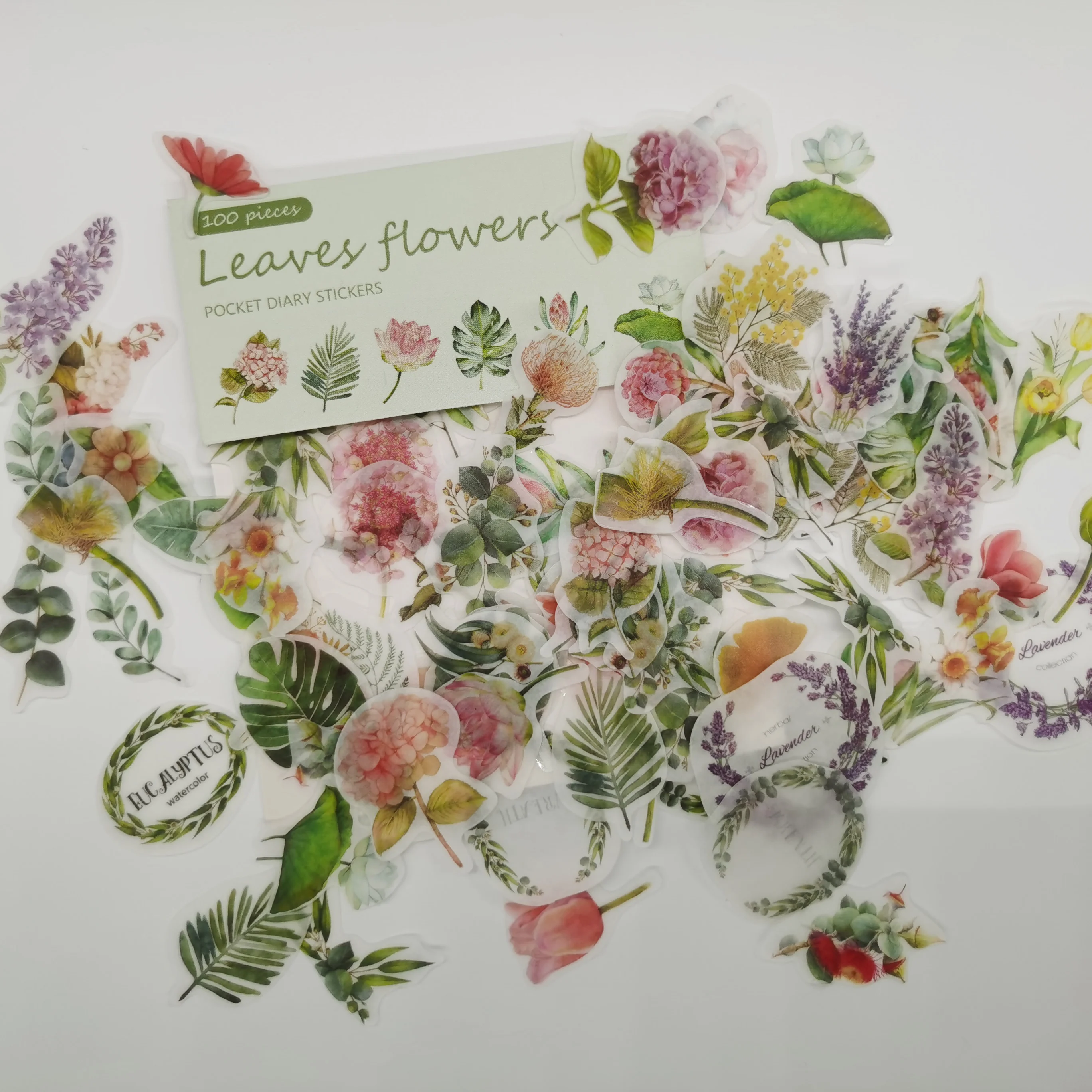 Scrapbooking Leaves Flower Decorative Stickers Vintage Diary Sticker  40pcs/set