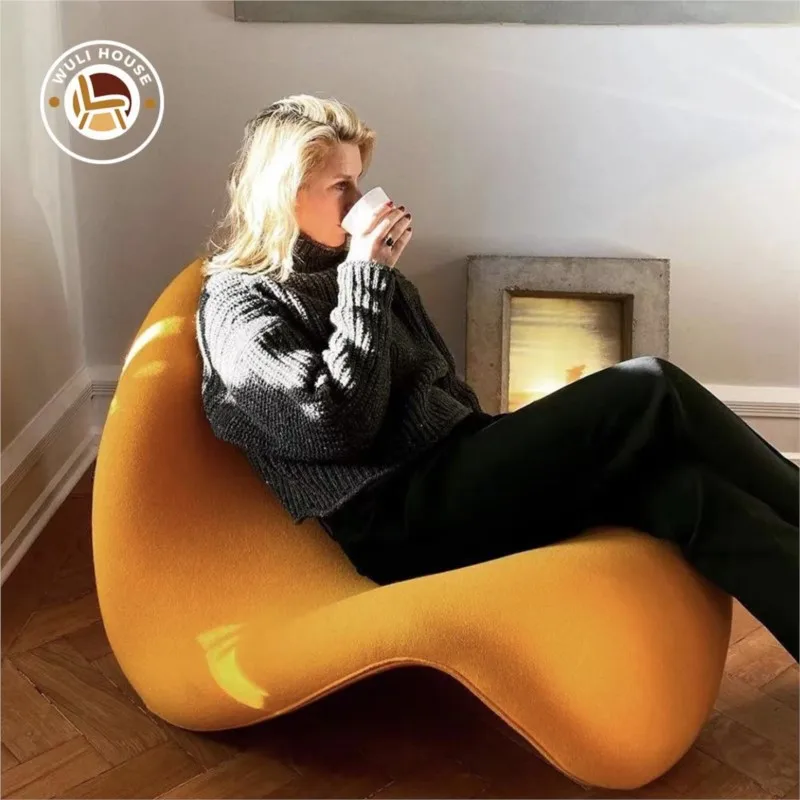 Nordic Designer Lazy Sofa Lounge Chair Ins Celebrity Tongue Sofa Chair Post-modern Homestay Model Room Drop Shopping sofa chair