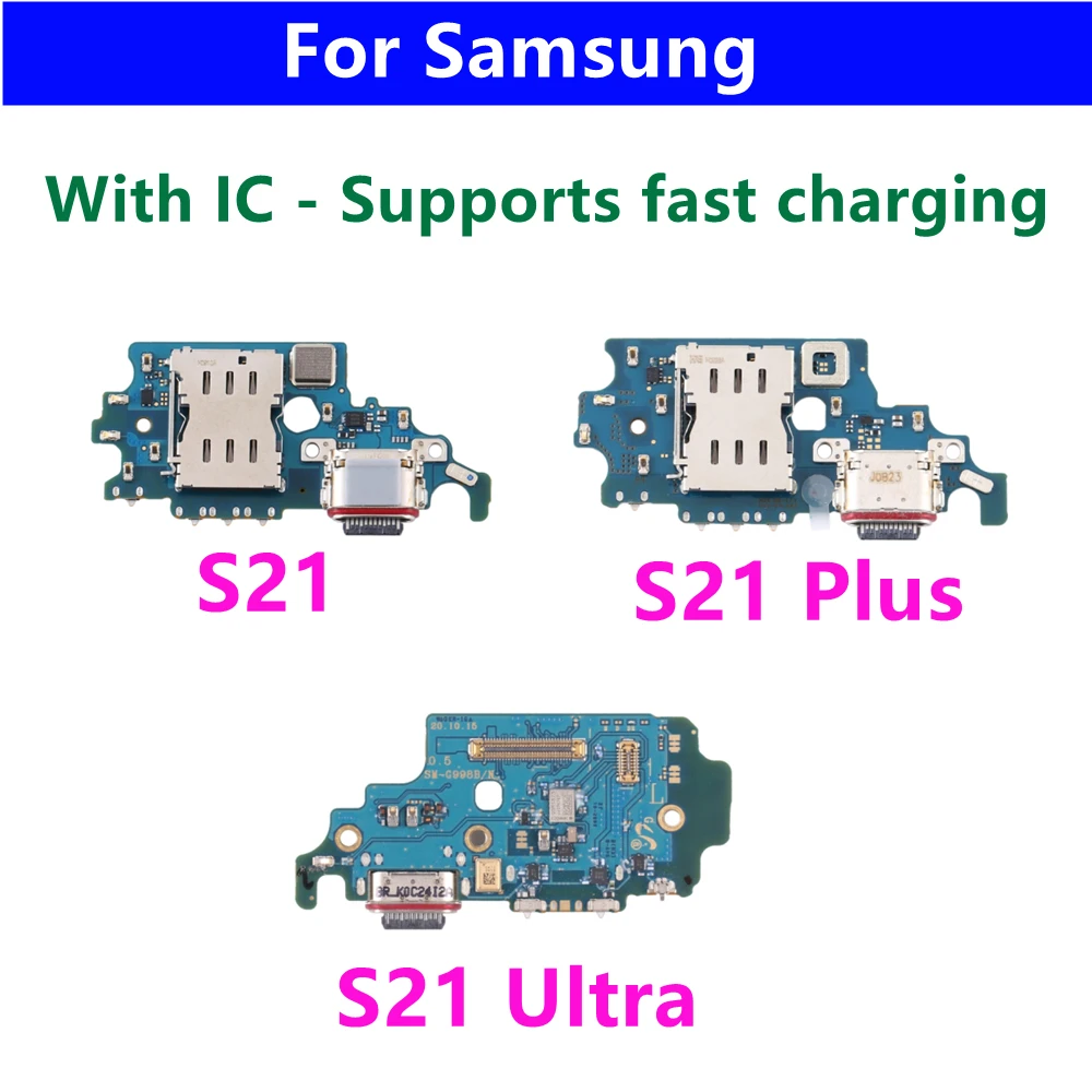 

Original USB Charging Connector Board Port Dock Flex Cable For Samsung S21 Plus Ultra FE 5G G991U G991N G991B G996B G998U G998B