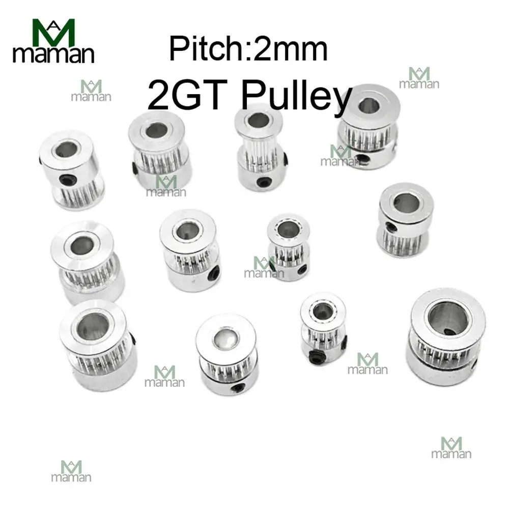 Timing Belt Pulley 2GT 14T 15T 16T 17T 18T 20Teeth Bore 3/3.17/4/5/6/6.35/8mm Belt Width 6/10mm Synchronous