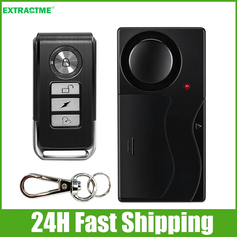Wireless Vibration Bike Alarm With Remote Control Anti-Theft Alarm 110dB Loud Bike Door Window Motorcycle Security System motorcycle alarm,bike alarm,wireless vibration alarm,anti theft alarm