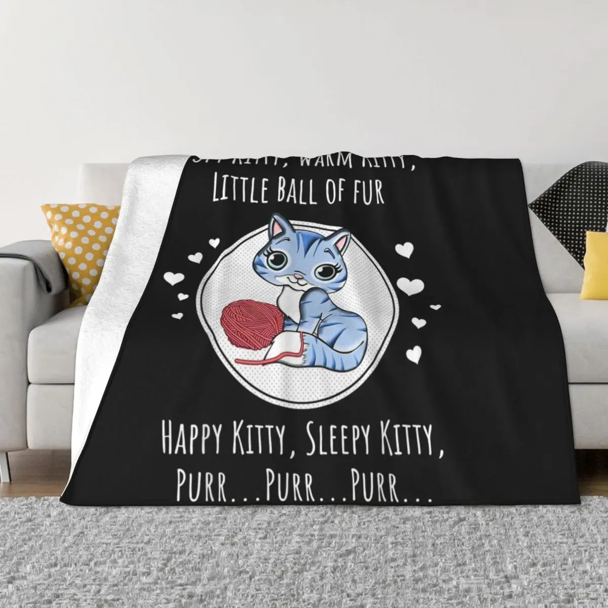 Soft Kitty Warm Kitty Happy Kitty Purr Cat Lover Shirt T-Shirt Coperta Da Tiro Flanella Per Coperte Per Bambini