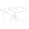 Solid Wood Kitchen Dining Table- An Oval Solid Wood Tabletop with Butterfly Leaf & Pedestal Base, 42x60 Inch, Dining Room Table 3