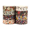 2025 NEW 1PC 10M Decor Wild Flowers Paper Washi Tapes Set for DIY Scrapbooking Adhesive Masking Tape Cute Journaling Stationery 2