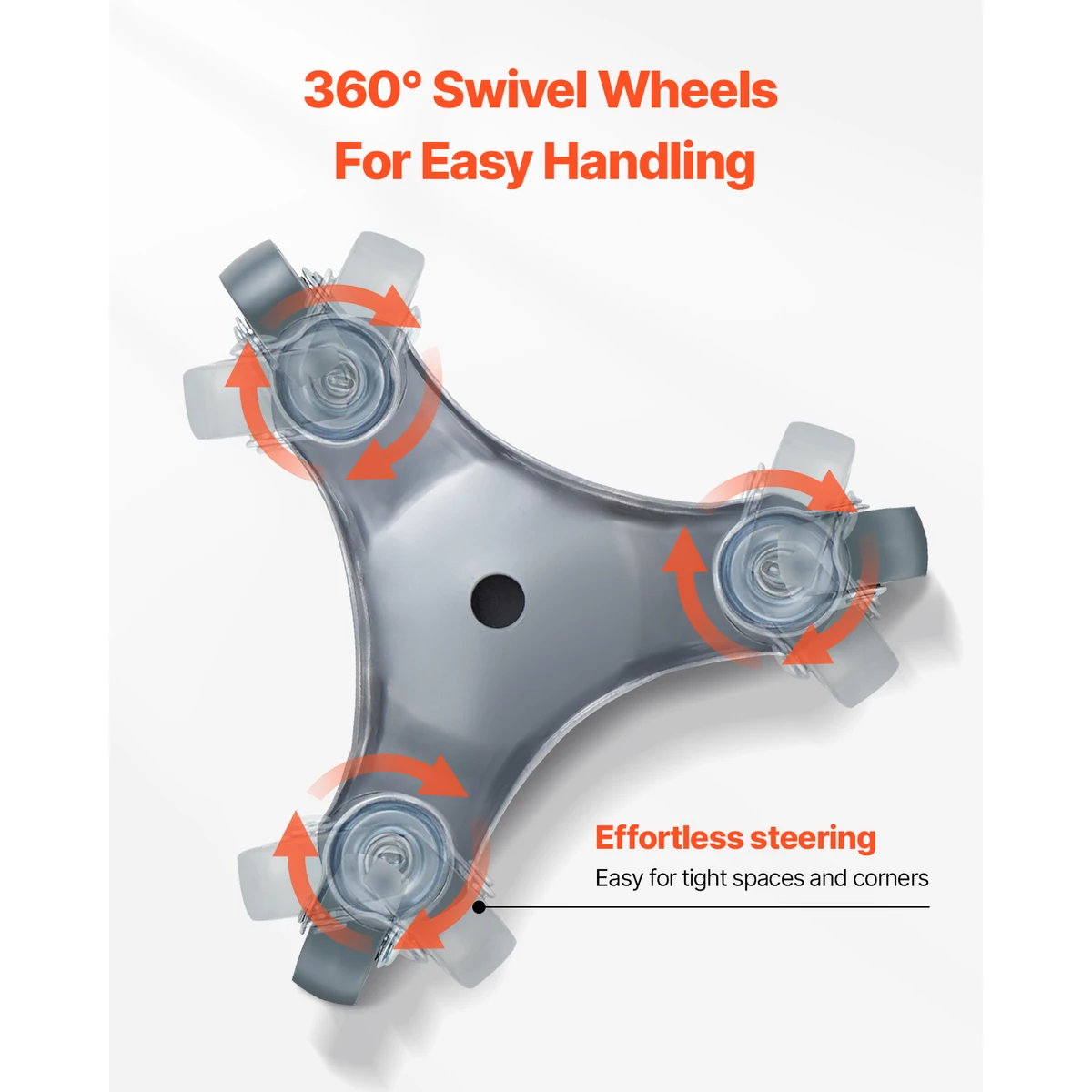 SucceBuy 4 pcs Furniture Dolly Movers with Triangle Swivel Caster & 3 Wheels Fridge Lift Mover Tool Set for Home Appliances Sofa — view 5