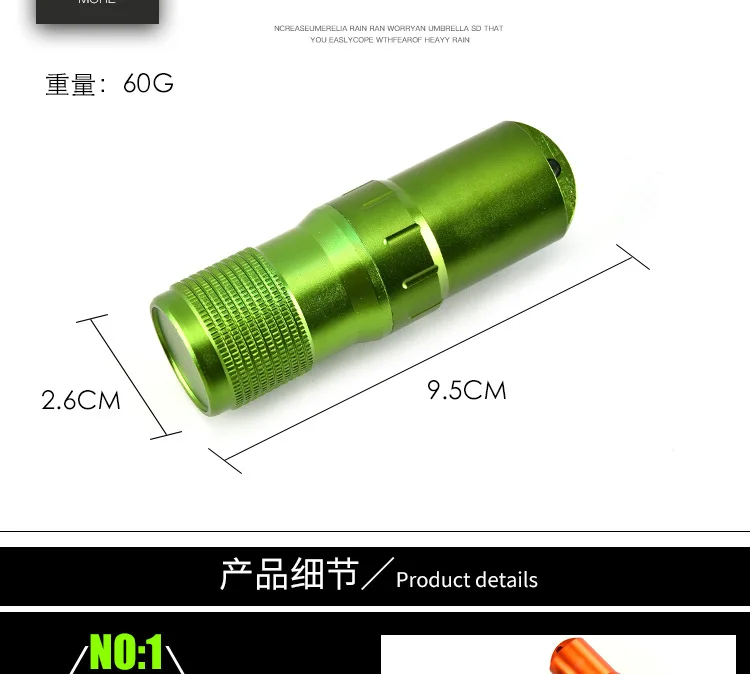 Description Picture 5 of itemAluminum EDC Survival Kit Waterproof Seal Bottle Capsule/Pill Airtight Case Outdoor Tools Capsule Holder Storage Container