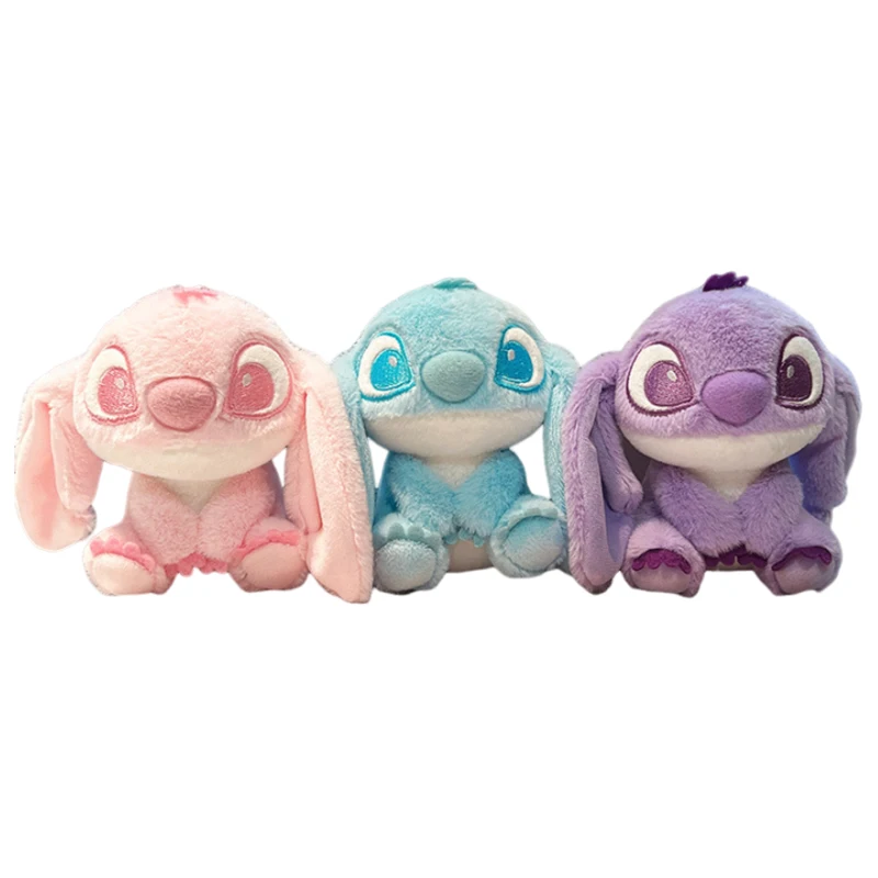 

Lilo & Stitch Soft Rubber Keyring Ear Stitch Bag Pendant Pink Angel Keychain Fashion Car Accessories Disney Key Chain Kid Gift