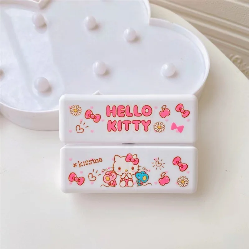 Sanrio Cartoon Character Hello Kitty My Melody Cute Portable Small Pill Box  Travel Portable Pill Box Storage Toys for Girls - AliExpress