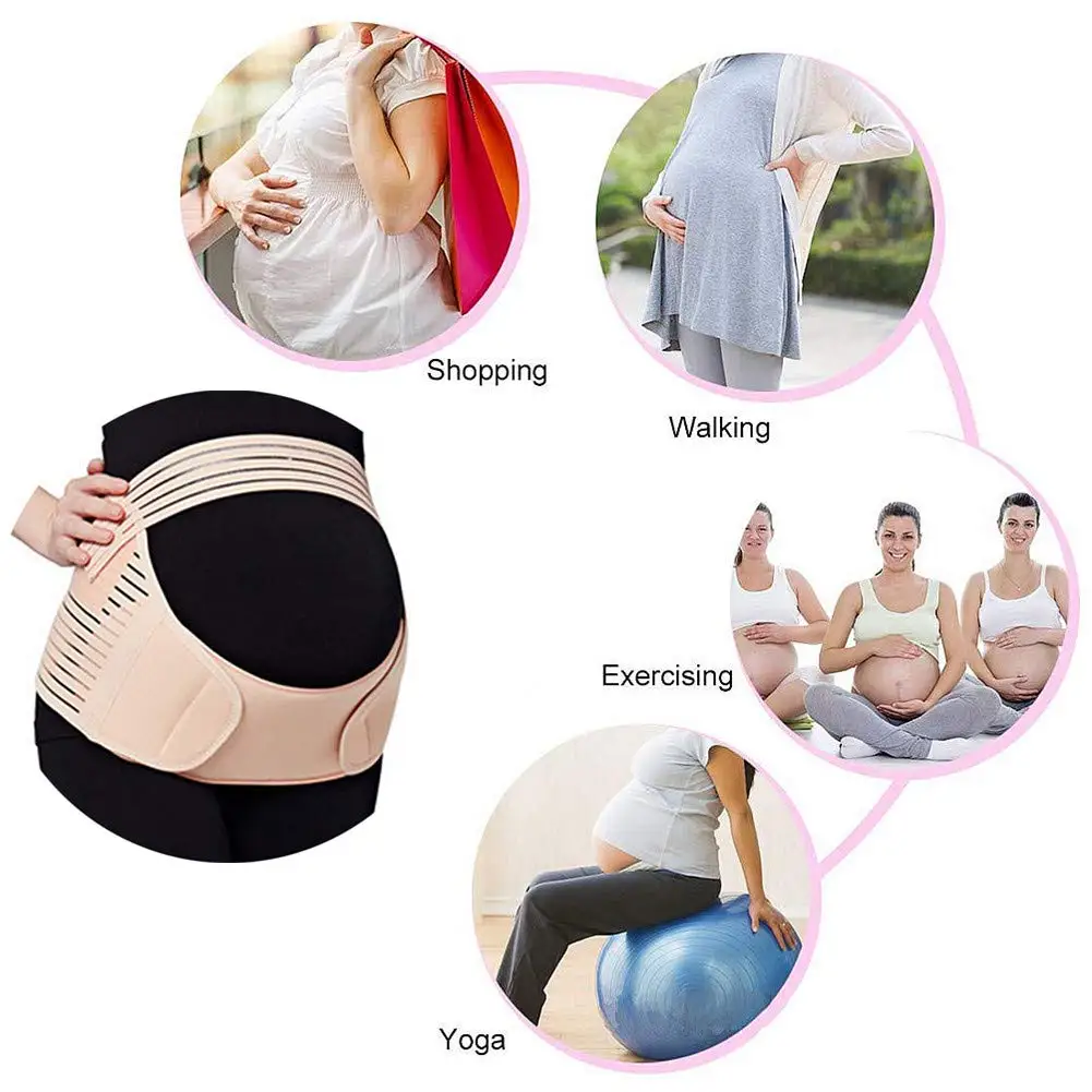 Pregnant Women Belts 3-In-1 Maternity Belly Belt Adjustable Fetal Protector Abdominal Support Trap Pregnancy Accessories