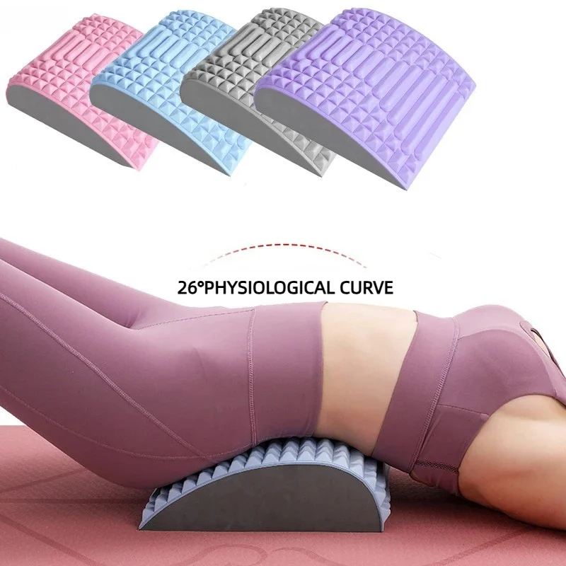 Back Stretcher Pillow Neck Lumbar Support Massager For Waist Back Sciatica Herniated Disc Pain Relief Massage Relaxation