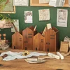 2pcs House Wooden Pen Holder Pencil container Makeup Brush Stationery storage box Student/ Office Desktop Storage Organiser 1