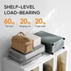 Portable Closet Storage Organizer Magnetic Transparent Door and Easy Assembly 8 Cubes & 2 Hanging Rod, Wardrobes 4