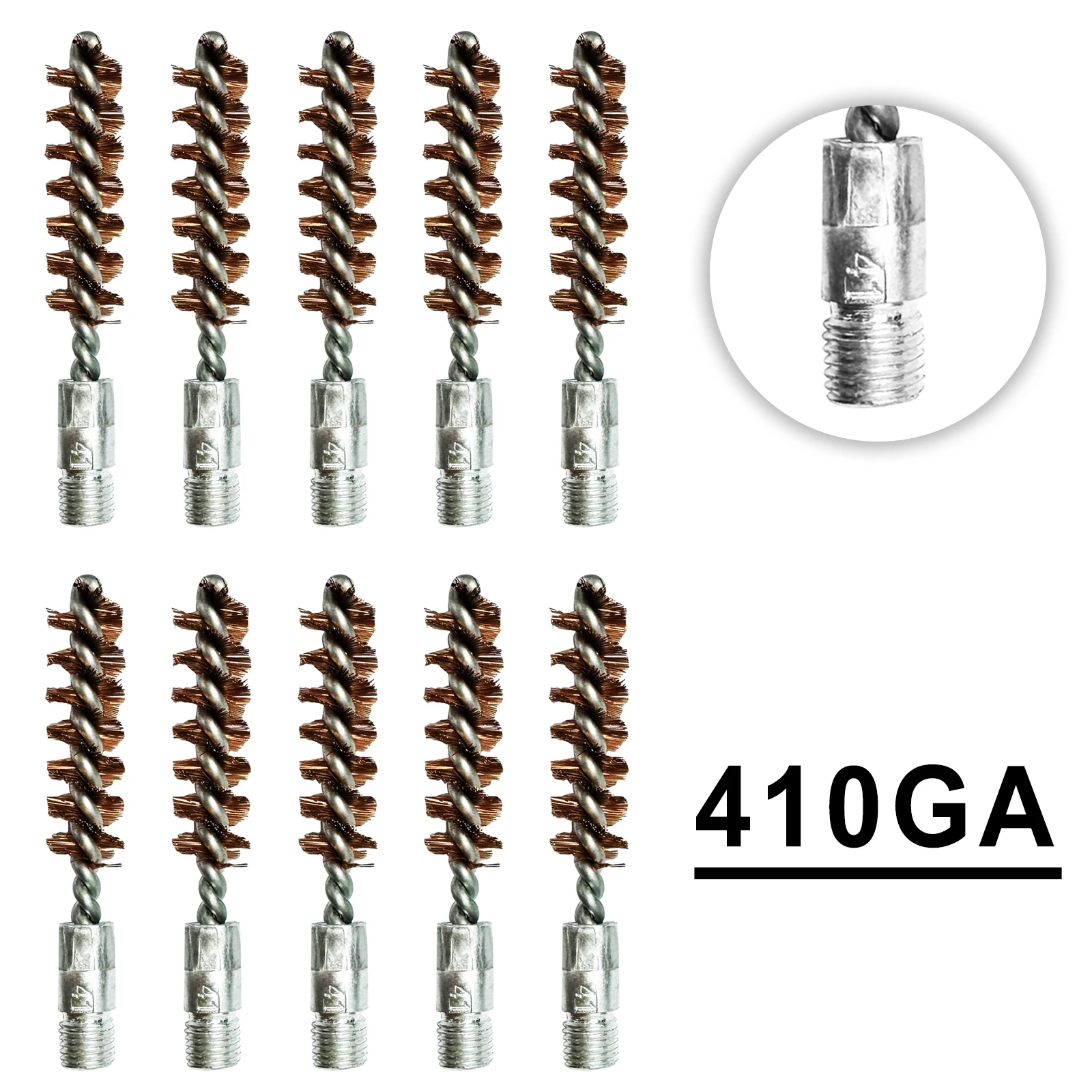 10 Pack Bronze Bore Brush 12GA .17Cal .22Cal 9mm Cleaning Brush For Pistol Rifle Cleaning Kit Thread 5-40 8-32 5/16-27 rifle cleaning kit