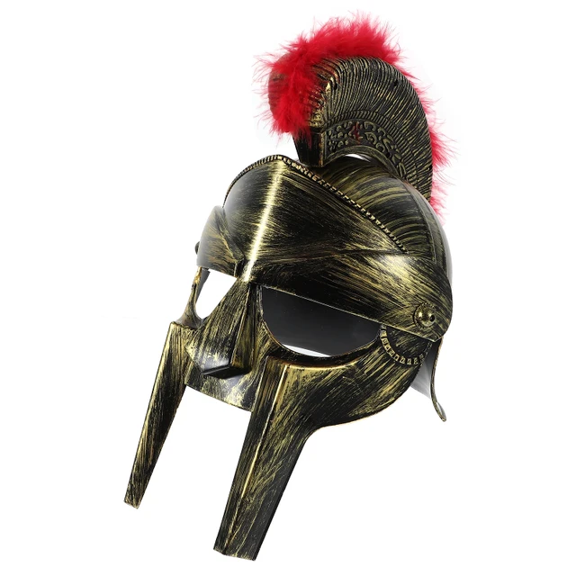 Premium Photo | Two Roman Helmets In The Style Of Brown And Bronze