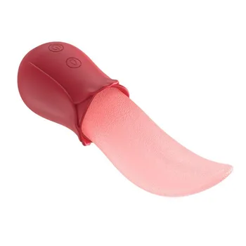 Factory Supply Wholesale  Rose Clitoris Tongue Lick Vibrator Adult Toy Sex Toys for Women Masturbation Electric Stick Vibrating Spear Female Toys Rose Clitoris Tongue Lick Vibrator Adult Toy Sex Toys for Women Masturbation Electric Stick Vibrating Spear