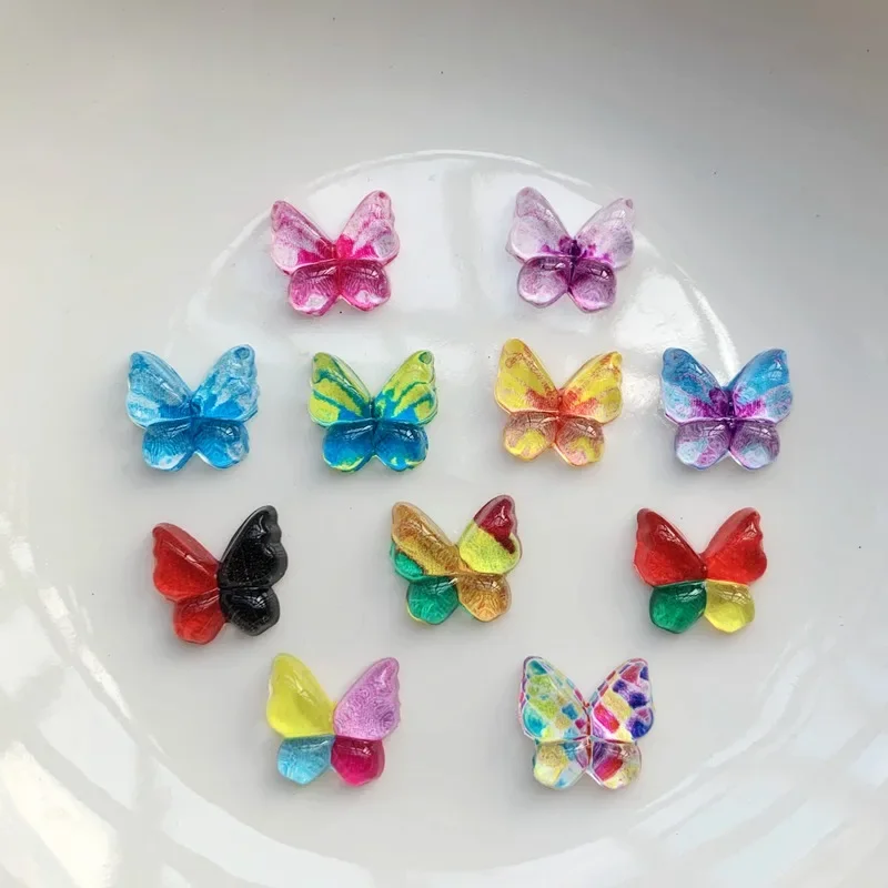 Nail Art Rhinestones 40pcs of flower angel butterfly non-thermal restoration flat back acrylic nail stone 3D nail art decoration