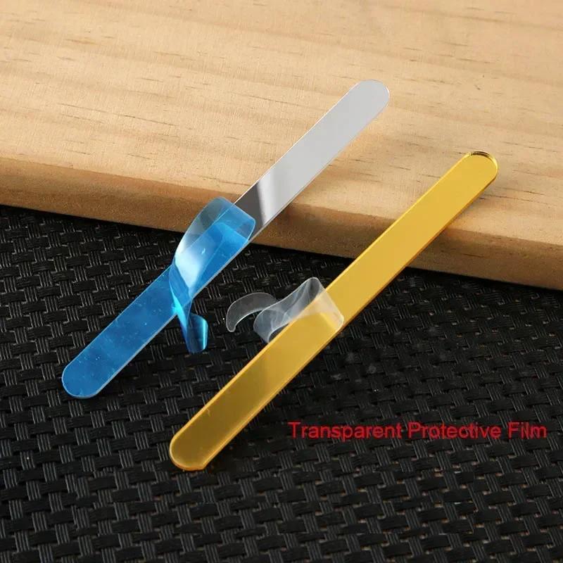 50pcs Summer DIY Acrylic Ice Cream Sticks Golden Popsicle Stick Chocoloate Mold Sticks New Year Christmas Baby Shower Kids Gift
