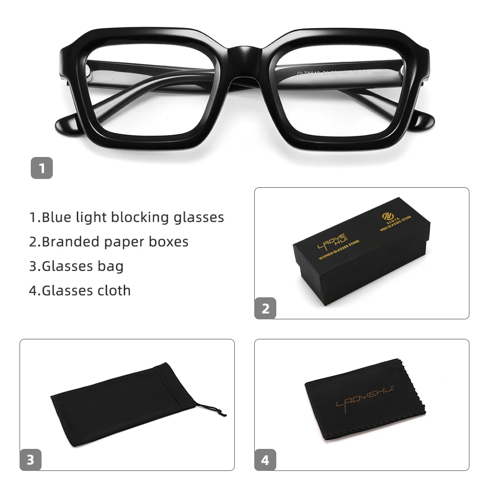Reading Glasses Anti Blue Light Glasses Blue Film Reading Glasess for Men Women Eyeglasses Lenses to Read Men's Luxury Frame Glasses Acetate Frame