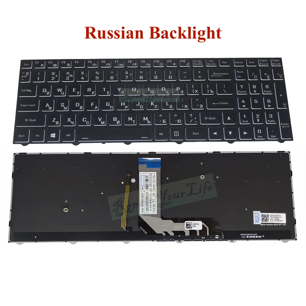 Notebook pc Eua ru Russo Inglês Teclados Backlight para Gigabyte G5md Ax201ngw G5gd G7md G7gd G5kc G7kc Gaming Laptop Parts - Imagem 3