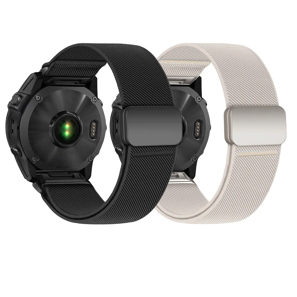 Magnetic Nylon Quick Fit Strap Bracelet - 1-2PCS, 26mm/22mm