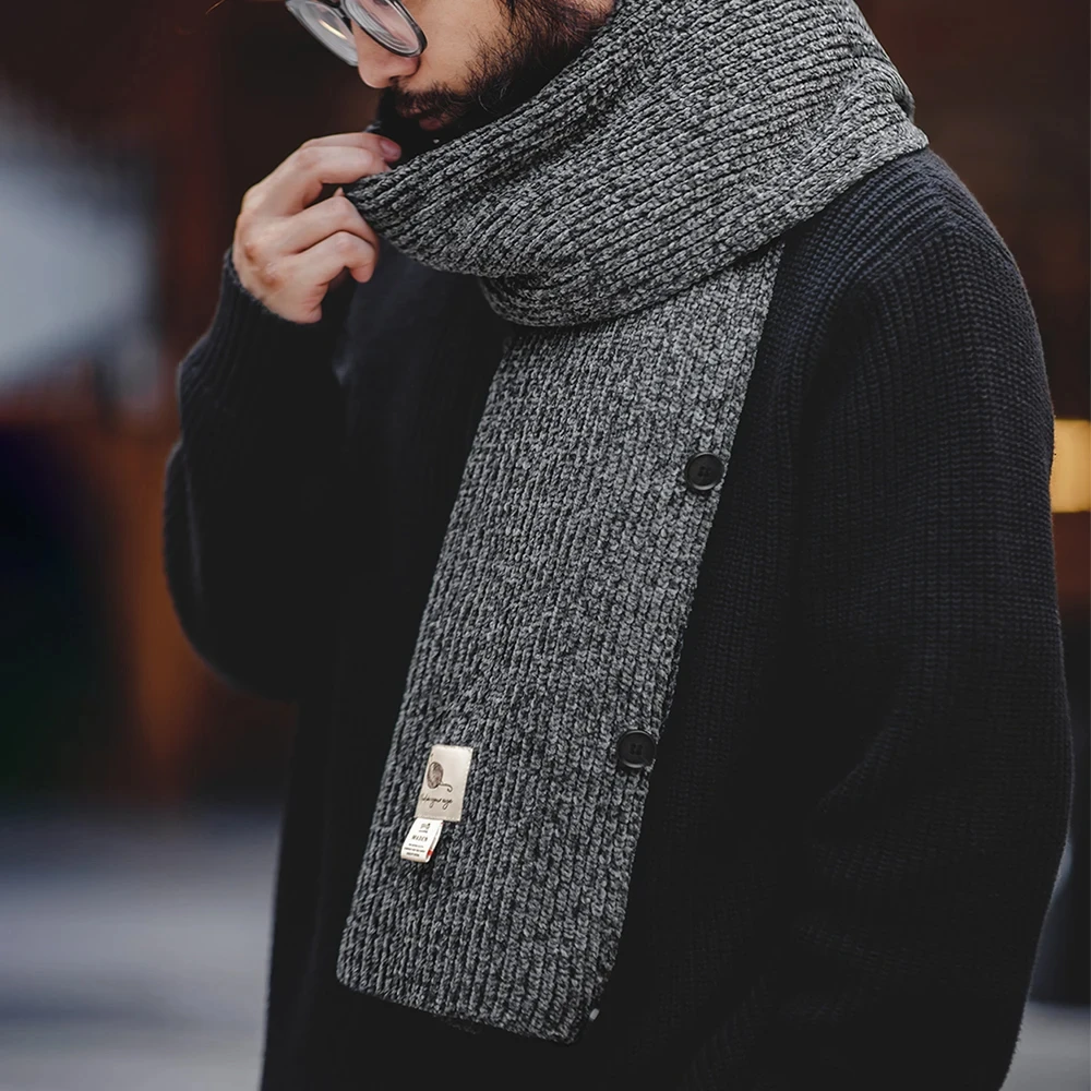 Bandana Neck Gaiter Maden Chenille Multifunctional Knitted Scarf Casual Grey Warm Waistcoat Men Autumn Winter Designer Scarves Brand Vest