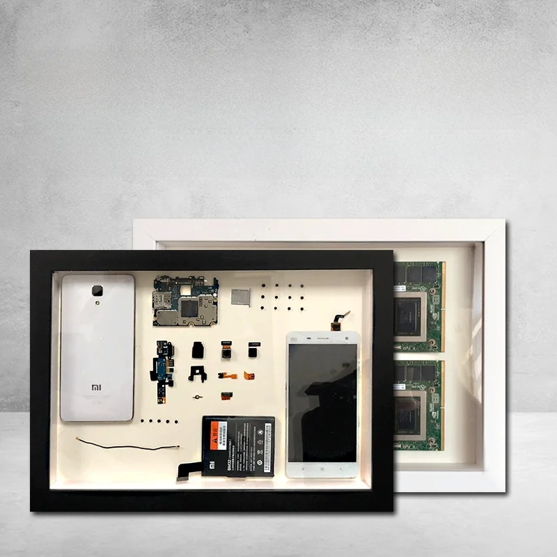Disassembled Mobile Phone Frame Display Ornamental Parts Modern Simplici Resin Rectangle Home Decor Unassembled Picture Frame