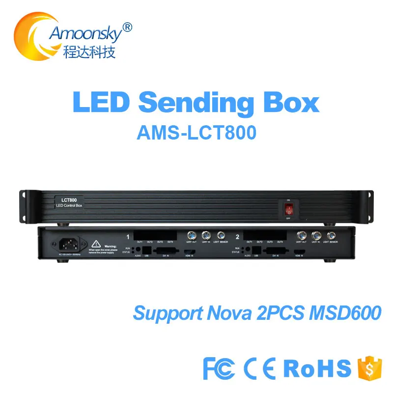 

Флюоресцентная коробка LCT800 с 2 Novastar MSD600, флюоресцентная карта для большого экрана