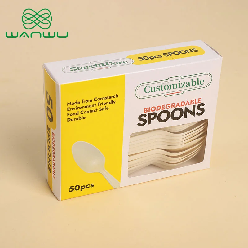 50 pcs Disposable Forks made of Corn Starch Material Party Disposable Tableware