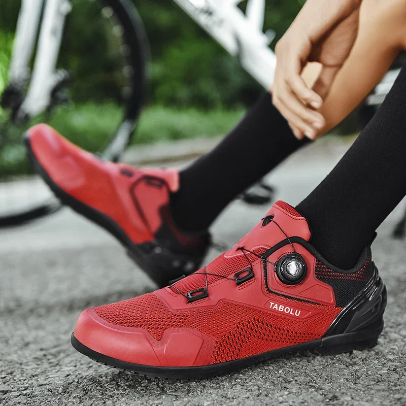 New Non-Locking Racing Road Cycling Shoe Breathable Bicycle Sneakers Men Professional Outdoor Athletic Sports Bike Shoes