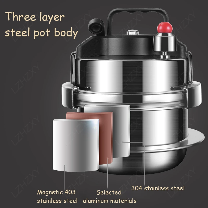 1.2L/1.6L Mini Stainless Steel Pressure Cooker Pot Outdoor Camping Multifunctional Household Stew Pot 5-minute Quick Cooking