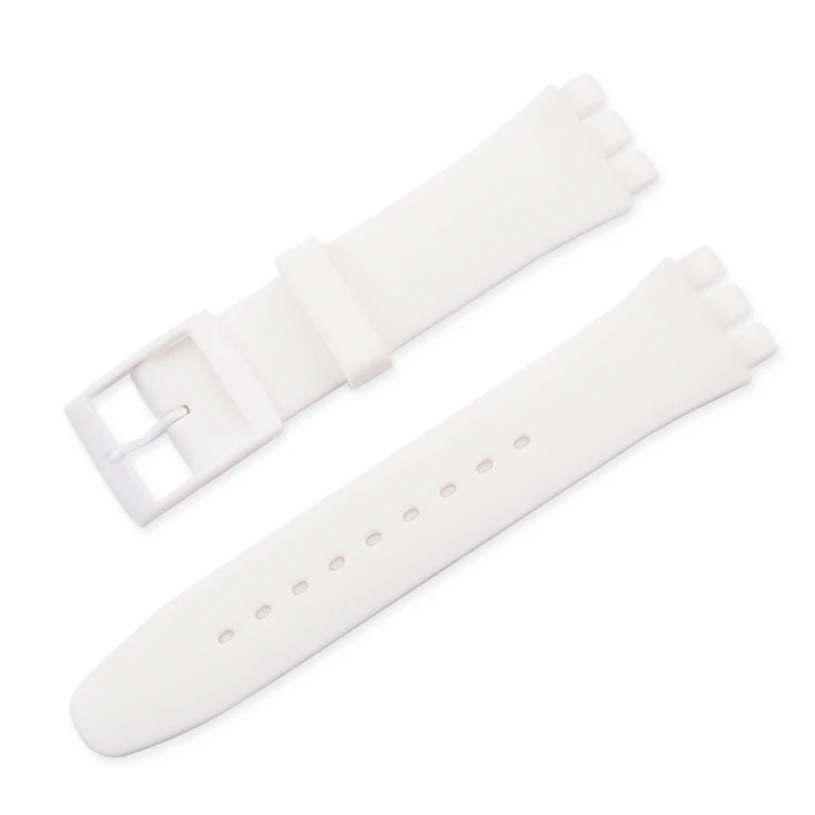Vibrant Silicone Watchband - Colorful Rubber Replacement Strap in Pink & Black