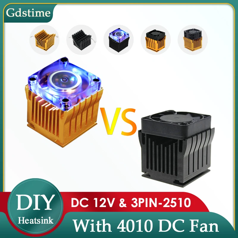 DIY Aluminium Northbridge Heatsink Cooler Motherboard Radiator w/4cm Fan For PC Computer Case